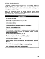 Preview for 88 page of Honda 2001 TRX250TM Owner'S Manual