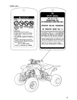 Предварительный просмотр 13 страницы Honda 2001 TRX400EX Sportrax 400EX Owner'S Manual