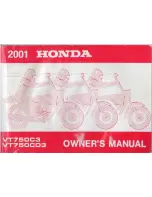 Предварительный просмотр 1 страницы Honda 2001 VT750C3 Owner'S Manual