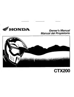 Honda 2002 CTX200 Owner'S Manual preview