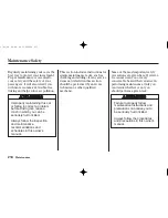 Предварительный просмотр 217 страницы Honda 2002 RL Owner'S Manual