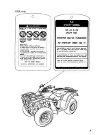 Предварительный просмотр 13 страницы Honda 2002 TRX350FE Fourtrax 350 4x4 ES Owner'S Manual