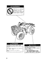 Предварительный просмотр 14 страницы Honda 2002 TRX350FE Fourtrax 350 4x4 ES Owner'S Manual