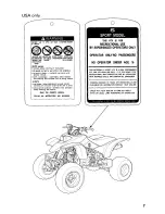 Preview for 13 page of Honda 2002 TRX400EX Sportrax Owner'S Manual