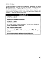 Preview for 69 page of Honda 2002 TRX400EX Sportrax Owner'S Manual