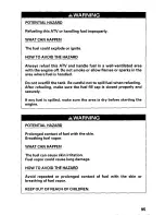 Preview for 101 page of Honda 2002 TRX450FM FourTrax Foreman FM Owner'S Manual