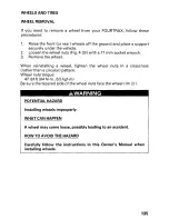 Preview for 141 page of Honda 2002 TRX450FM FourTrax Foreman FM Owner'S Manual