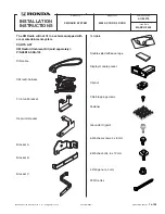 Предварительный просмотр 1 страницы Honda 2003 ACCORD 4 DOOR Installation Instructions Manual