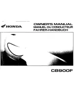 Предварительный просмотр 1 страницы Honda 2003 CB900F Owner'S Manual