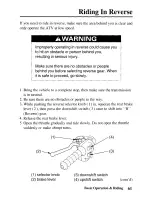 Предварительный просмотр 69 страницы Honda 2003 TRX250TE Fourtrax Recon ES Owner'S Manual