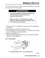 Preview for 70 page of Honda 2003 TRX350TM Fourtrax 350 Owner'S Manual