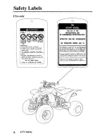 Предварительный просмотр 15 страницы Honda 2003 TRX400EX Sportrax Owner'S Manual