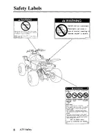 Предварительный просмотр 17 страницы Honda 2003 TRX400EX Sportrax Owner'S Manual