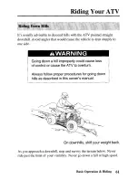 Предварительный просмотр 70 страницы Honda 2003 TRX400EX Sportrax Owner'S Manual