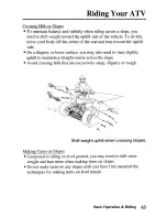 Предварительный просмотр 72 страницы Honda 2003 TRX400EX Sportrax Owner'S Manual