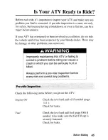 Preview for 54 page of Honda 2003 TRX450FE Fourtrax Foreman FE Owner'S Manual