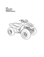 Preview for 3 page of Honda 2003 TRX90 Sportrax 90 Owner'S Manual