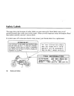 Предварительный просмотр 22 страницы Honda 2003 XR50R Owner'S Manual