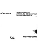 Honda 2004 CBR600RR Owner'S Manual предпросмотр