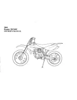 Предварительный просмотр 3 страницы Honda 2004 CRF100F Owner'S Manual