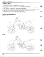 Предварительный просмотр 6 страницы Honda 2004 CRF250R Service Manual