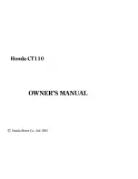 Предварительный просмотр 3 страницы Honda 2004 CT110 Owner'S Manual