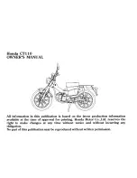 Предварительный просмотр 5 страницы Honda 2004 CT110 Owner'S Manual