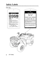 Preview for 15 page of Honda 2004 TRX350TM Fourtrax Owner'S Manual