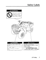 Preview for 16 page of Honda 2004 TRX350TM Fourtrax Owner'S Manual