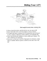 Preview for 82 page of Honda 2004 TRX350TM Fourtrax Owner'S Manual