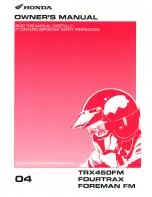 Honda 2004 TRX450FM Fourtrax Foreman Owner'S Manual preview