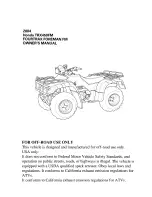 Preview for 3 page of Honda 2004 TRX450FM Fourtrax Foreman Owner'S Manual