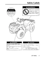 Предварительный просмотр 16 страницы Honda 2004 TRX650FA Fourtrax Rincon Owner'S Manual