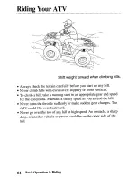 Предварительный просмотр 93 страницы Honda 2004 TRX650FA Fourtrax Rincon Owner'S Manual