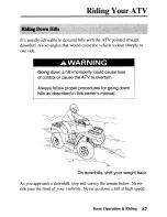 Предварительный просмотр 96 страницы Honda 2004 TRX650FA Fourtrax Rincon Owner'S Manual