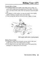 Предварительный просмотр 98 страницы Honda 2004 TRX650FA Fourtrax Rincon Owner'S Manual