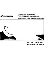 Предварительный просмотр 1 страницы Honda 2004 VTR1000F FireStorm Owner'S Manual