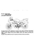 Предварительный просмотр 5 страницы Honda 2004 VTR1000F FireStorm Owner'S Manual