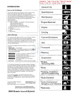 Preview for 1 page of Honda 2005 Accord Hybrid Service Manual