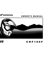 Предварительный просмотр 1 страницы Honda 2005 CRF100F Owner'S Manual