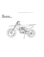 Предварительный просмотр 3 страницы Honda 2005 CRF100F Owner'S Manual