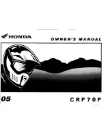 Honda 2005 CRF70F Owner'S Manual предпросмотр