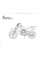 Предварительный просмотр 3 страницы Honda 2005 CRF70F Owner'S Manual