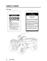 Предварительный просмотр 15 страницы Honda 2005 FOURTRAX RANCHER AT TRX400FA Owner'S Manual