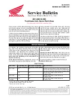 Предварительный просмотр 1 страницы Honda 2005 GL1800 Service Bulletin