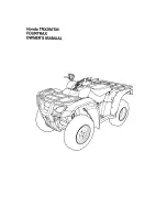 Предварительный просмотр 3 страницы Honda 2005 TRX250TM Fourtrax Owner'S Manual