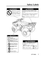 Предварительный просмотр 16 страницы Honda 2005 TRX250TM Fourtrax Owner'S Manual