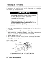 Предварительный просмотр 71 страницы Honda 2005 TRX250TM Fourtrax Owner'S Manual