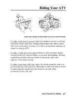 Предварительный просмотр 76 страницы Honda 2005 TRX250TM Fourtrax Owner'S Manual