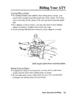 Предварительный просмотр 84 страницы Honda 2005 TRX250TM Fourtrax Owner'S Manual